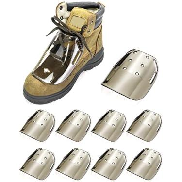 Imagem de QWORK Protetor de metatarso, 10 pares de acessórios de segurança para proteção do metatarso, capa de sapato de segurança para a maioria das botas de trabalho, tamanho universal