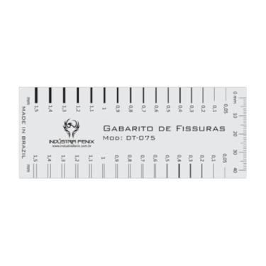 Imagem de Fissurômetro Gabarito Régua Fissuras FISS01 PVC Transp Fenix