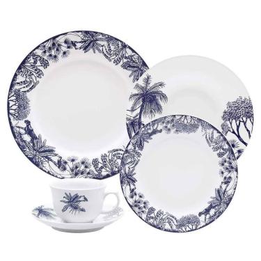 Imagem de Aparelho de Jantar 30 Peças Flamingo Toile de Jouy Oxford