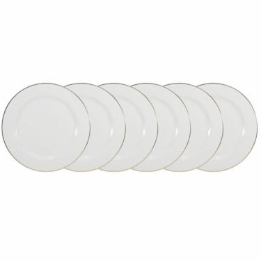 Imagem de Conjunto de Pratos Rasos 06 Peças Itamaraty Ouro Schmidt