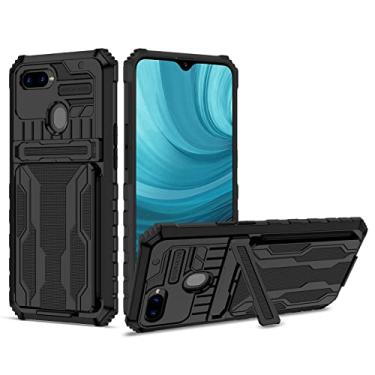Imagem de Zoeirc Capa para Oppo A5S / Oppo AX5s, Oppo A7/AX7/Oppo A12/A11K/F9 Capa carteira com suporte de cartão destacável, suporte resistente à prova de choque capa protetora para celular para Oppo A5S preta