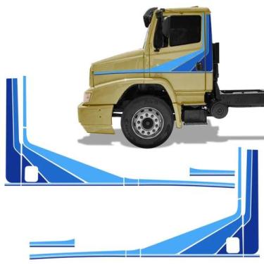 Imagem de Kit Adesivo Faixa Lateral Caminhão Mercedes Benz Mb 1620 A - Resitank,