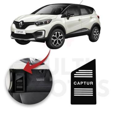 Imagem de Descanso De Pé Renault Captur 2017 A 2022 Aço Escovado Preto - sofisti
