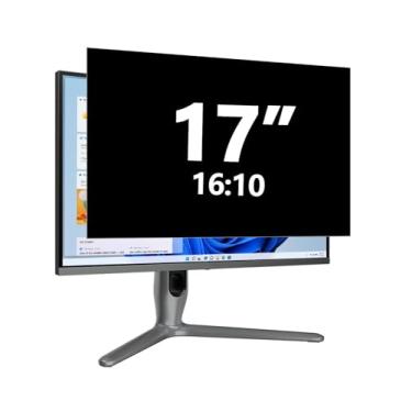 Imagem de Tela de privacidade de 17 polegadas para monitor de computador, proteção ocular, antirreflexo, luz azul, proteção de privacidade, tela de 43 cm, proporção de 16:10