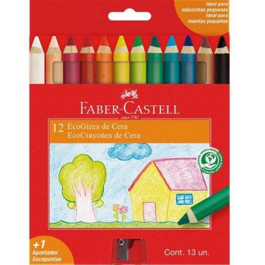 Imagem de Giz de Cera Ecogiz 12 Cores Faber-Castell