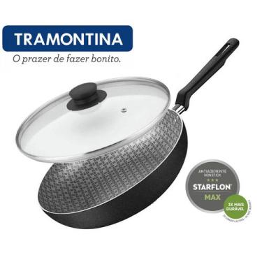 Imagem de Frigideira Funda Antiaderente Com Tampa 24cm 2,2 Litros Tramontina 278