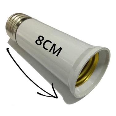 Imagem de Prolongador Extensor Adaptador Bocal Soquete Lâmpada E27 - 80mm - JLIG