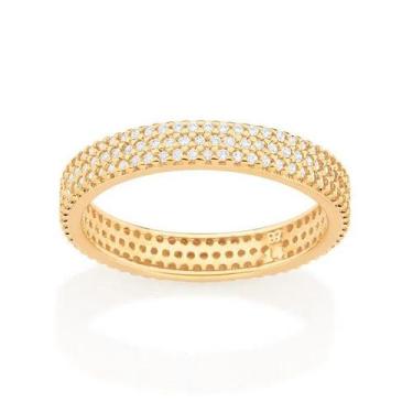 Imagem de Aparador de aliança anel banhado ouro 3x 24k 18k e 22k rommanel cravej