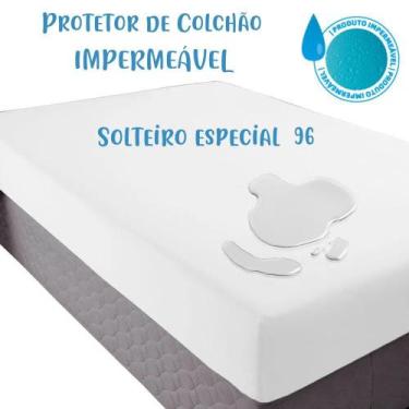 Imagem de Protetor de Colchão Impermeável Solteiro King Especial 96x203cm Arruma