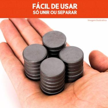 Imagem de Ímã Redondo Preto Pacote com 100 Unidades Tamanho 8mm - Kaftor 
