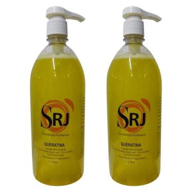 Imagem de 2 Queratina 1l Alisa Cabelo Danificada É Recuperação Fio - Srj Cosméti