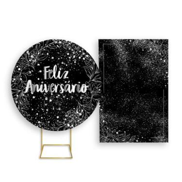 Imagem de Painel De Festa Redondo 1,50x1,50 + Painel Vertical 1,50x2,20 - Efeito
