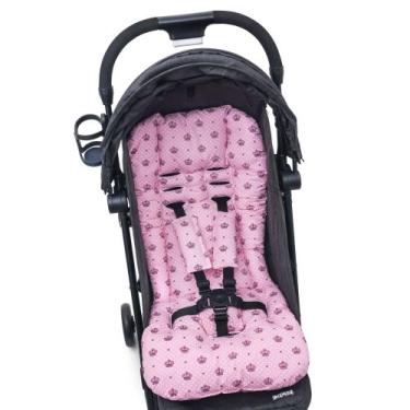 Imagem de Almofada Universal Para Carrinho De Bebê - COROA ROSA - CLICK TUDO