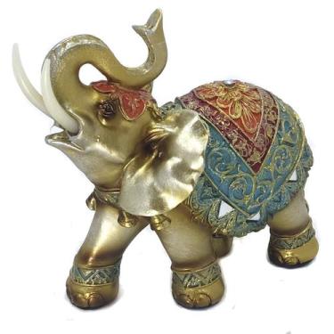 Imagem de Elefante Decorativo Em Resina Indiano Sabedoria Sorte 300 - Luthi Comé