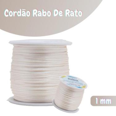 Imagem de Fio De Seda Bege Natural - Cordão Rabo De Rato 1mm - Nybc