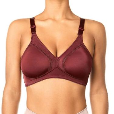 Imagem de Sutiã Sustentação DeMillus 78908 Cetinete, 50, Vinho