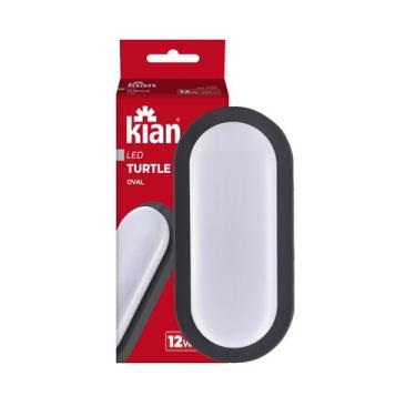 Imagem de Kit 10 Arandela Tartaruga Led Preta Ip65 12w Branco Neutro 4000K - KIA