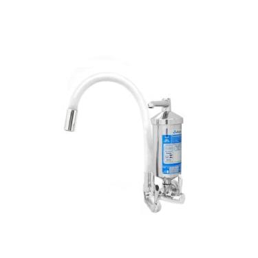 Imagem de Torneira Filtro Color Branca Com Copo Metal C61 Parede  - Shophidrauli