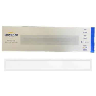 Imagem de Plafon Retangular Embutir 15x60cm 20w Branco Frio 6500K - Blumenau Ilu
