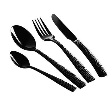 Imagem de Jogo Talheres De Mesa Faqueiro 24 Peças Black Berlinger Haus Aparelho 