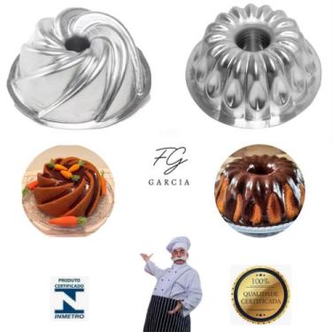 Imagem de Kit De 1 Forma Vulcão Com Furo Para Bolo Bundt + 1 Forma Suíça Gota Pa