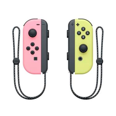 Imagem de Nintendo, Controle Nintendo Switch, Joy-Con Rosa e Amarelo, Tons Pastéis