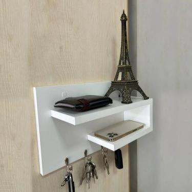 Imagem de Porta Chaves Organizador com Prateleiras Clássico de Parede - FP Plane