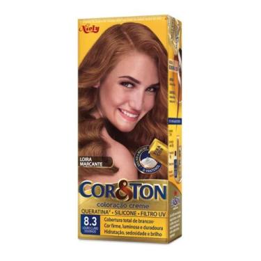 Imagem de Tintura Creme Cor & Ton Louro Claro Dourado 8.3 - Cor e Ton