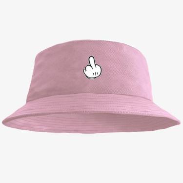 Imagem de Boné Chapéu Bucket Hat Estampado Dedo - MP Moda Masculina, Único, Rosa