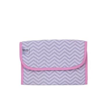 Imagem de Porta Fralda Lenço Umedecido Pomada Bebê Luma Baby,  Chevron cinza com