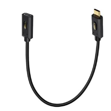 Imagem de Kework Cabo de extensão USB 4.0 tipo C de 3 m, 40 Gbps, macho reto para fêmea reto 240W 5A PD USB C 4.0 para smartphones, laptops, Thunderbolt 3, suporta 8K a 60Hz