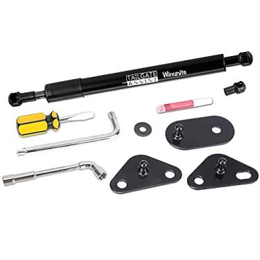 Imagem de Winunite 2015-2019 F150 (não Lariat) Suporte de porta traseira para elevação de caminhão de choque para porta traseira de captação F-150 EZ para baixo (chave Torx incluída)