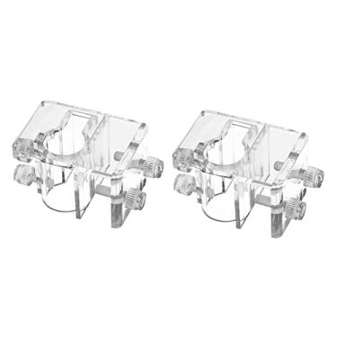 Imagem de 2 peças de acrílico transparente, aquário, aquário, aquário, tubulação de água, clipe de fixação, suporte de braçadeira de tubo para segurar a mangueira macia da bomba