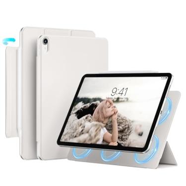 Imagem de GKABXY Capa para iPad Air 11 polegadas M2 (2024), iPad Air 6ª/5ª/4ª geração (2024/2022/2020), acessório magnético potente, capa fina com suporte de três dobras, suporta Pencil Pro e Pencil USB-C