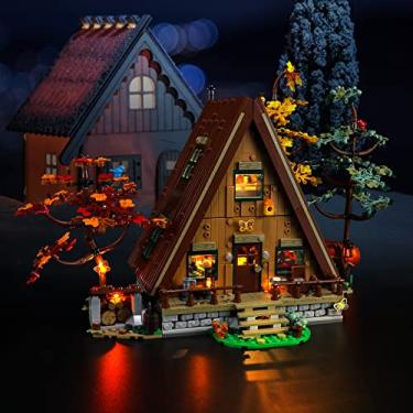 Imagem de Vaodest LED Light for Lego A-Frame Cabin 21338 Model,Design and Configuration Compatible with Model 21338 (LED Light Only, Not Building Block Kit)