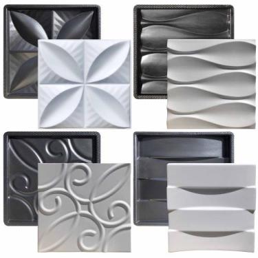 Imagem de Kit 4 Formas 3D Gesso e Cimento ABS Grandes - Xmoldes Formas 3D