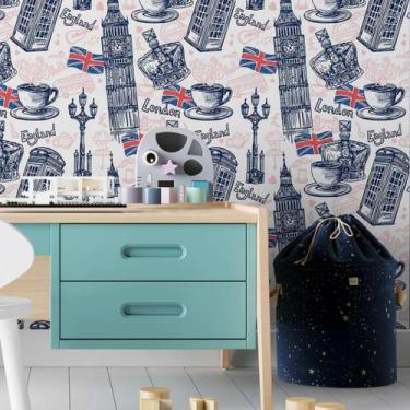 Imagem de Papel de Parede Adesivo Londres Inglaterra N03075 0,58X2,5M - Adesivo 