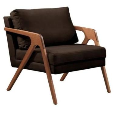 Imagem de Poltrona Decorativa Mona Luxo Madeira Maciça - PARISI