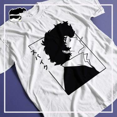 Imagem de Camiseta Cowboy Bebop Spike Spiegel Unissex - Kamisetas Otaku, Branco,