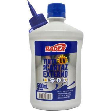 Imagem de Tinta Marcador Permanente para Cartaz Externo 500ML - Azul - Radex