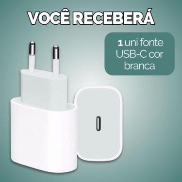 Imagem de Kit Cabo Carregador Turbo 1 Metro Usb Fonte Usb-C - Escolha Seu Kit - 
