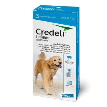Imagem de Credeli 900mg Antipulgas Cães 22,0Kg a 45,0Kg 3 Comprimidos - Elanco