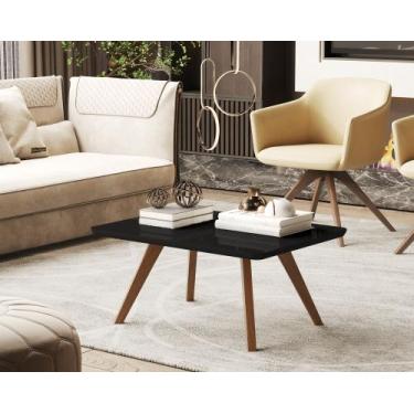 Imagem de Mesa De Centro Sala  Retangular Retro  - MOVEIS DECOR, PRETO