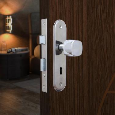 Imagem de Fechadura 40mm Stilo Bola Alavanca Aço MGM Cromada