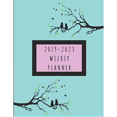 Imagem de 2019-2023 Weekly Planner: Black Cat Themed Five Year Diary