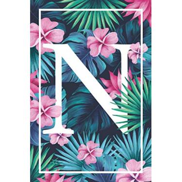 Imagem de N: Letter N Floral Monogram Beautiful Notebook Diary for Writing & Notes for Girls and Women: N monogram Gift Lined Notbook/Journal/Dairy Gift, 110 Blank Pages, 6x9 Inches, Matte Finsh Cover