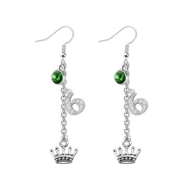 Imagem de WSNANG Seis brincos musicais inspirados na música, seis rainhas, joias temáticas musicais britânicas, presentes Broadway Queen, Aço inoxidável, Sem pedra preciosa