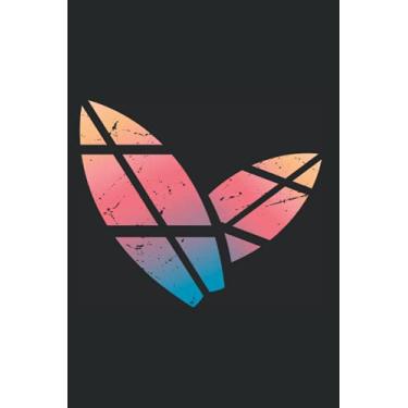 Imagem de Surfboard: Notebook For Surfing Lover Surfboard Heart Surfer Beach Waves Surfing Boy Girl Surf (Ruled Paper, 120 Lined Pages, 6" x 9") Surfer Sayings For Beach Ocean & Sea Lover