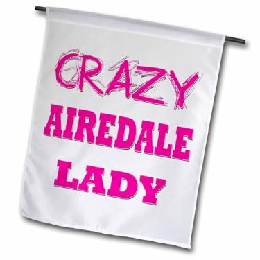 Imagem de 3dRose Crazy Airedale Lady - Bandeira de jardim, 30,48 x 45,72 cm