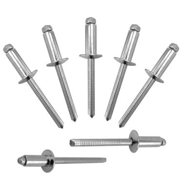 Imagem de ALLCLEAN 45 rebites profissionais de aço inoxidável de 1/10.2 cm x 5/20.3 cm, rebites pop de 6,4 x 16 mm, cabo de aço inoxidável e mandril de aço inoxidável